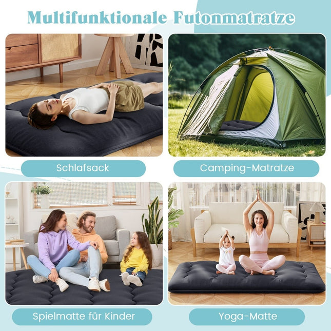 Matelas futon japonais, housse lavable, 90 x 200 cm