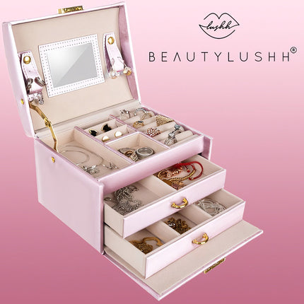Boîte/étui à bijoux - rose