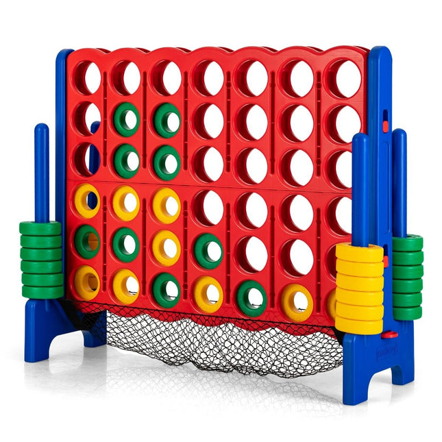 Ensemble Jumbo 4 en rangée 119 cm grand jeu à quatre en rangée pour enfants bleu