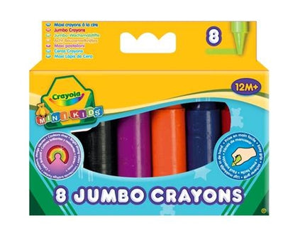 Crayons géants pour enfants, paquet de 8, non toxiques, faciles à saisir