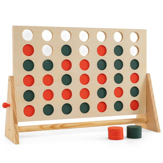 Jeu de Puissance 4 géant en bois avec 42 pièces
