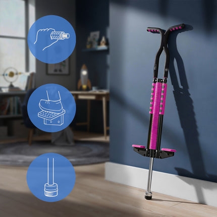 Bâton sauteur pour adolescents et adultes, cadre en acier, 102 cm