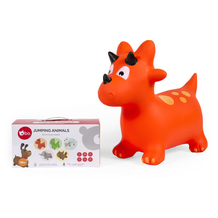 Jouet animal sauteur - Dinosaure orange pour enfants