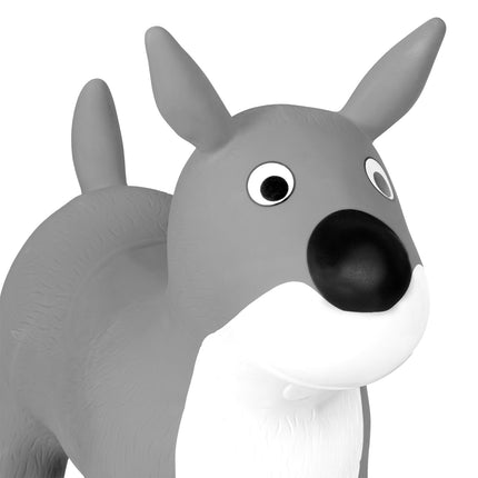 Chien sauteur en gris