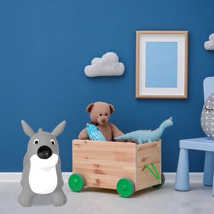 Chien sauteur en gris