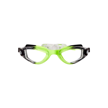 Lunettes de natation junior, noires/vertes, verres antibuée