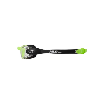 Lunettes de natation junior, noires/vertes, verres antibuée