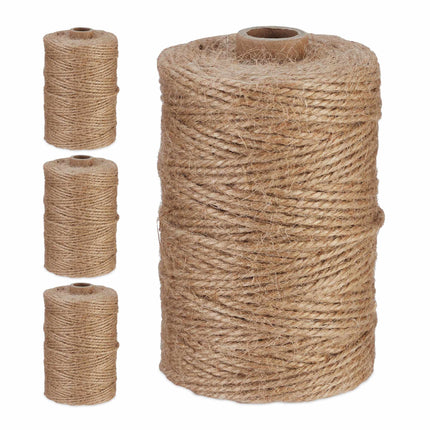 Câble en jute 2 mm x 100 m lot de 4