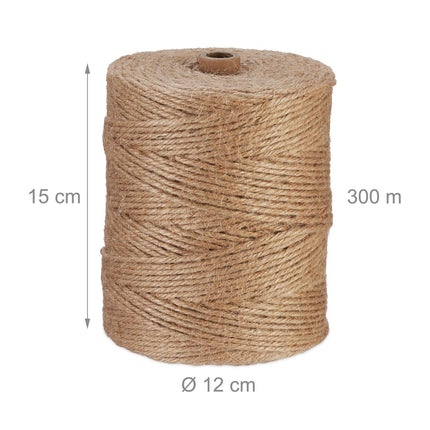 Câble en jute 3 mm x 300 m lot de 2