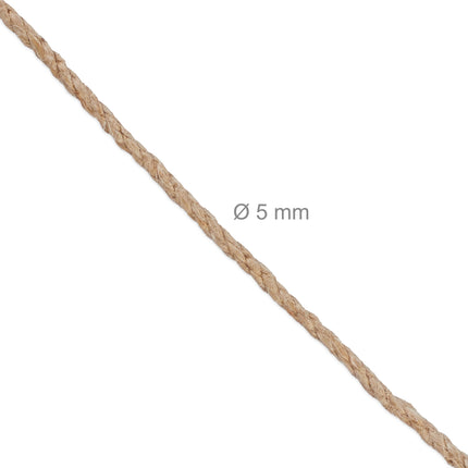 Câble en jute 5 mm x 50 m lot de 2
