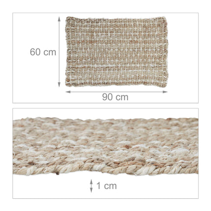 Tapis de jute 60 x 90 cm
