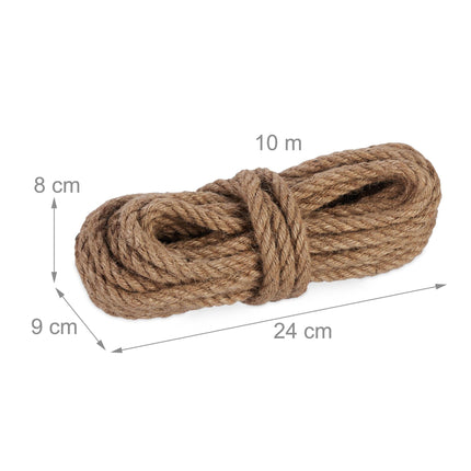 Corde de jute 10 mm x 10 m lot de 2