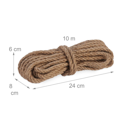 Corde de jute 8 mm x 10 m lot de 3