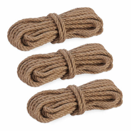 Corde de jute 8 mm x 10 m lot de 3