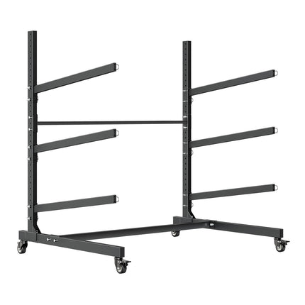 Kayak Storage Rack for 3 Kayaks, 90 kg, Locking Wheels