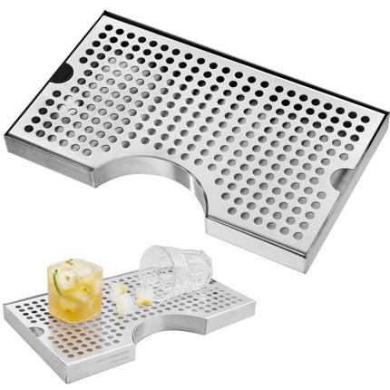 Kegerator Beer Drip Tray, 304 Stainless, 12 x 7 in