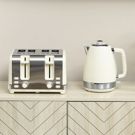 Ensemble bouilloire et grille-pain, 1,7 L, 2 200 W, 4 fentes, 7 niveaux de brunissage