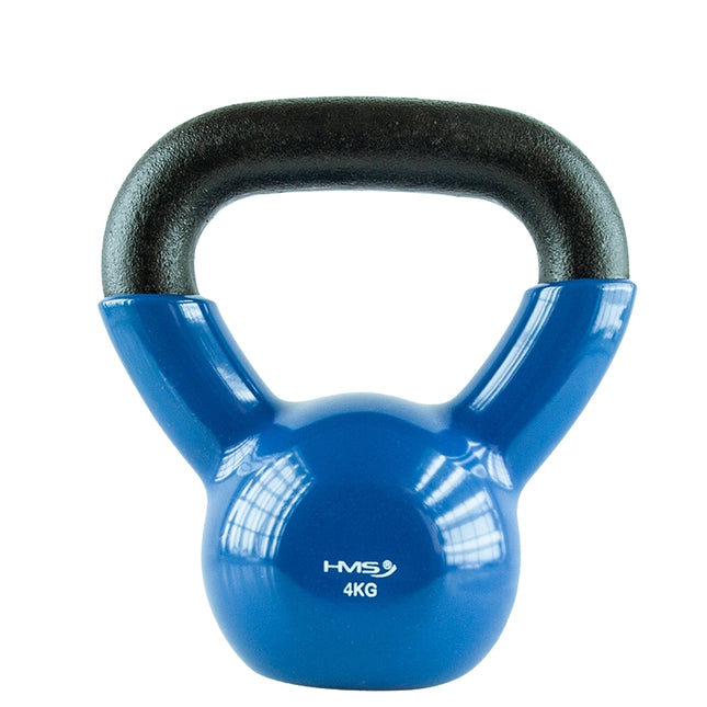 Kettlebell, fonte, 4 kg, bleu