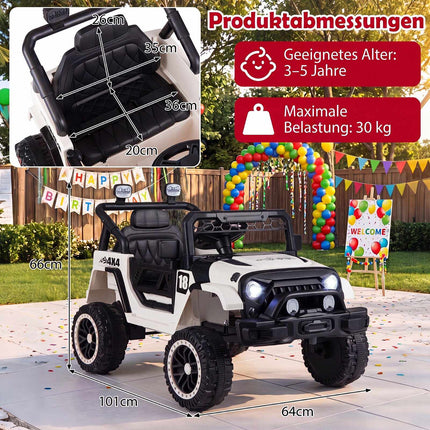 Elektroauto für Kinder, 12 V, Fernbedienung, Schwarz, 60 kg Tragkraft