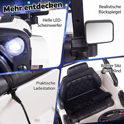 Elektroauto für Kinder, 12 V, Fernbedienung, Schwarz, 60 kg Tragkraft
