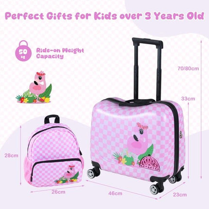 Ensemble de 2 bagages à main pour enfants, sac à dos inclus