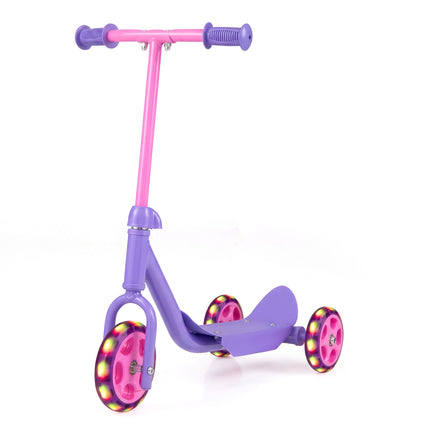 Dreirad-Kinderroller mit LED-Rädern, Lila
