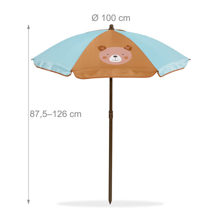 Ensemble de mobilier d'extérieur pour enfants 4 pièces avec parasol
