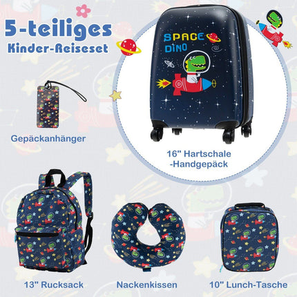 Ensemble de bagages pour enfants 5 pièces avec valise de 40 cm et sac à dos