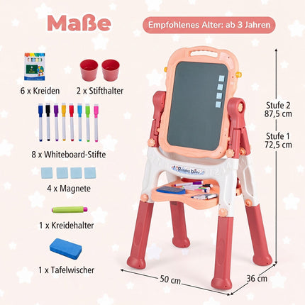 Chevalet d'art réglable 4 en 1 pour enfants avec accessoires