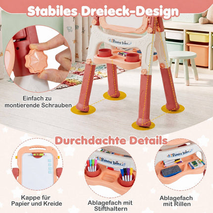 Chevalet d'art réglable 4 en 1 pour enfants avec accessoires