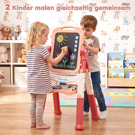 Chevalet d'art réglable 4 en 1 pour enfants avec accessoires