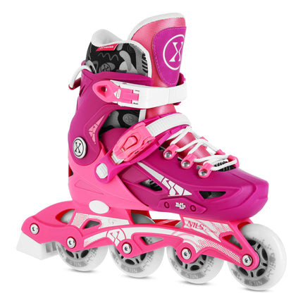 Verstellbare Inlineskates für Kinder, Rosa, Größe 31–34