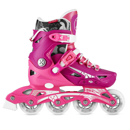 Verstellbare Inlineskates für Kinder, Rosa, Größe 31–34