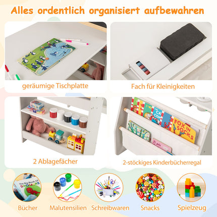 Ensemble table et chaise pour enfants avec chevalet - Gris