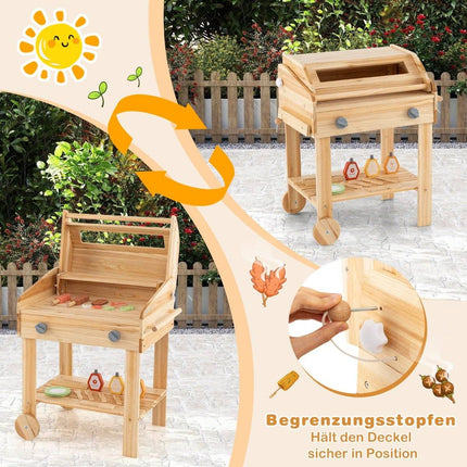 Ensemble de jeu de barbecue pour enfants avec nourriture de jeu et outils et accessoires de gril ensemble de cuisine