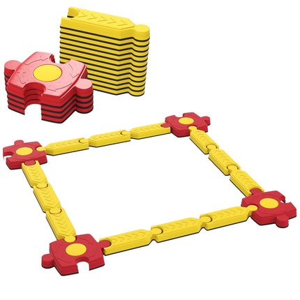 Kinder Balancierbalken-Set, anpassbar, Kunststoff, Gelb/Rot