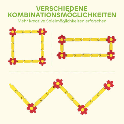 Kinder Balancierbalken-Set, anpassbar, Kunststoff, Gelb/Rot