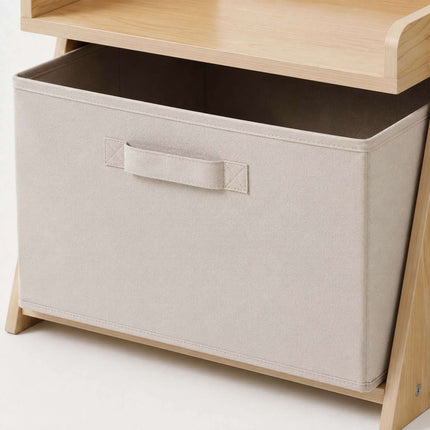 Kinderbücherregal mit Stofftaschen und herausnehmbarer Box