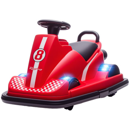 Kinder-Autoscooter, 360-Grad-Drehung, LED-Leuchten, Musik, Alter 3-8