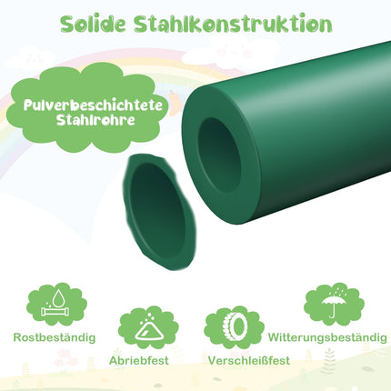 Kletterkuppel für Kinder mit Rutsche, Stoffplattform, 180 kg Tragkraft