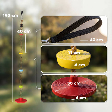 Ensemble de corde d'escalade pour enfants avec balançoire et prises pour les pieds