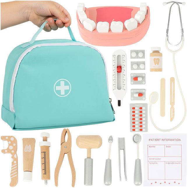 Coffret de dentiste pour enfants - Kit de jouet éducatif de 24 pièces