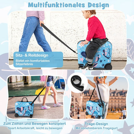 Ensemble de bagages dinosaures pour enfants avec sac à dos, 12" + 18"