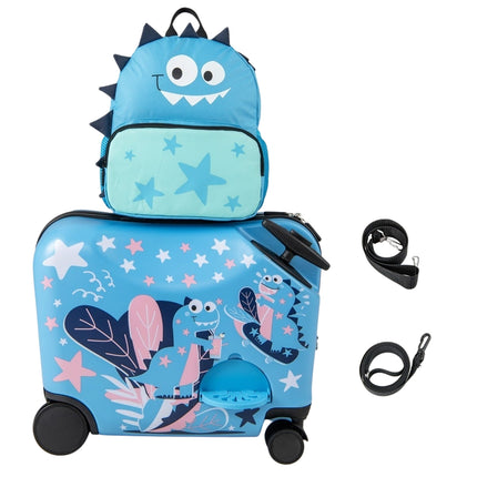 Ensemble de bagages dinosaures pour enfants avec sac à dos, 12" + 18"
