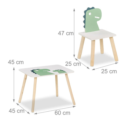 Kinder Dinosaurier Tisch- und Stuhl-Set – Kleinkindmöbel