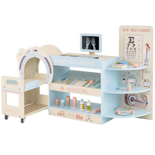 Coffret de docteur pour enfants avec tableau optométrique et scanner jouet