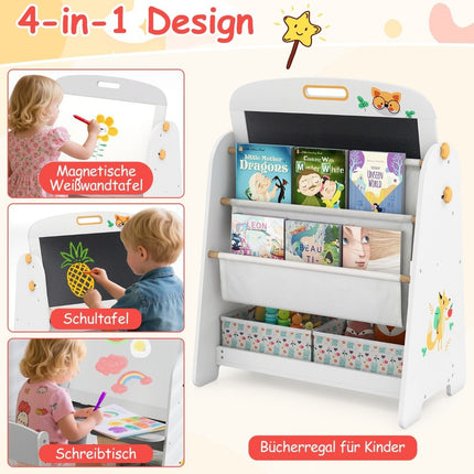 Kinderstaffelei mit Stuhl – Magnetisch & Kreidetafel, Aufbewahrung