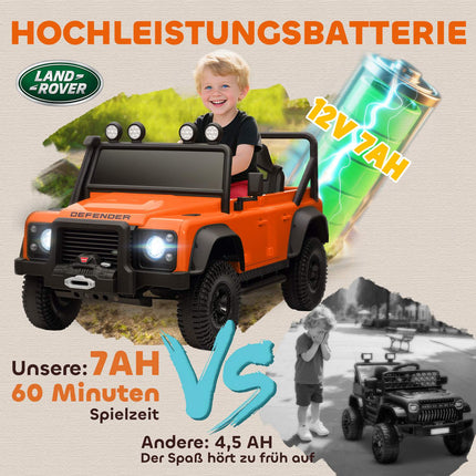 Kinder-Elektroauto, 12V Batterie, Fernbedienung, Orange