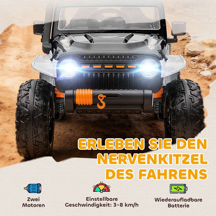 Kinder-Elektroauto, 12V Batterie, Fernbedienung, Weiß