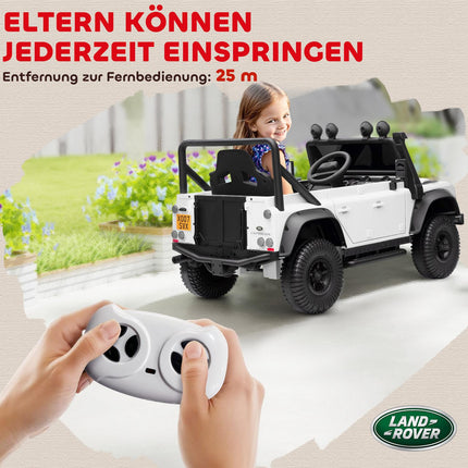 Voiture électrique pour enfants, batterie 12 V, télécommande, blanche